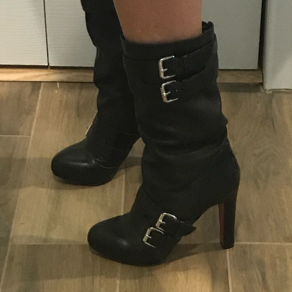 Christian Louboutins Python Leather Midcalf Boots - Picture 3 of 7